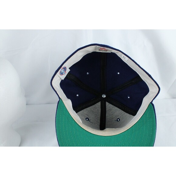 Vintage Durham Bulls New Era Mens 7 3/8 Fitted Hat Cap Made In USA Baseball 80's - Picture 5 of 9